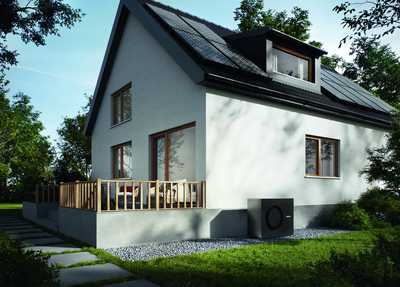 Wohnhaus mit Putzfassade als Impression aus dem Bereich Gebäudetechnik